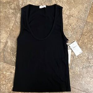 Good American Classic Black Tank Top